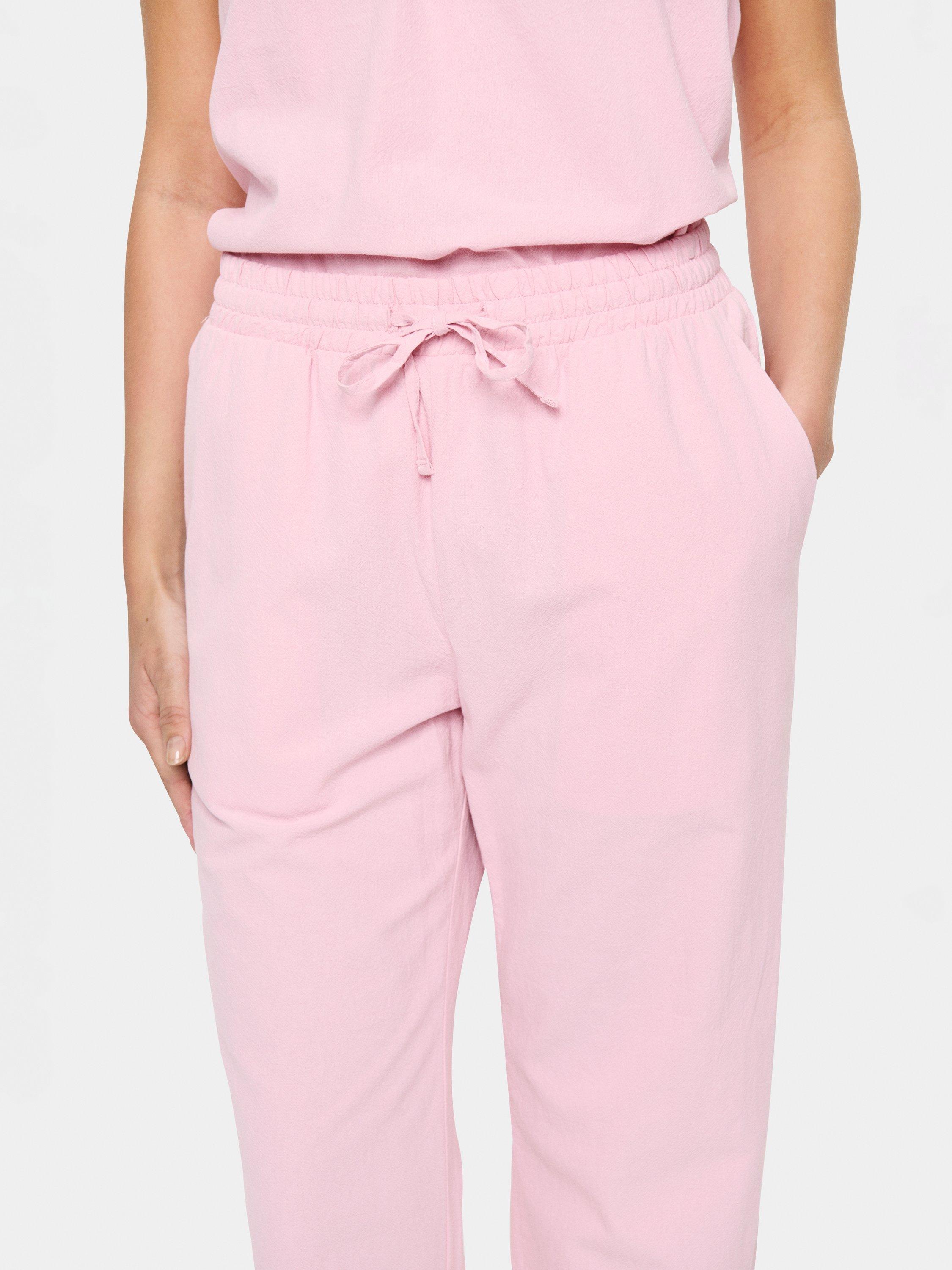 Product image 4 of 6, which shows Saint Tropez Zalinda High Waist Trousers, Pink Nectar, XS