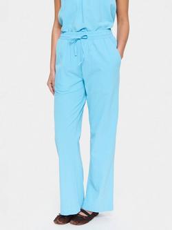 Saint Tropez Zalinda High Waist Trousers, Ethereal Blue