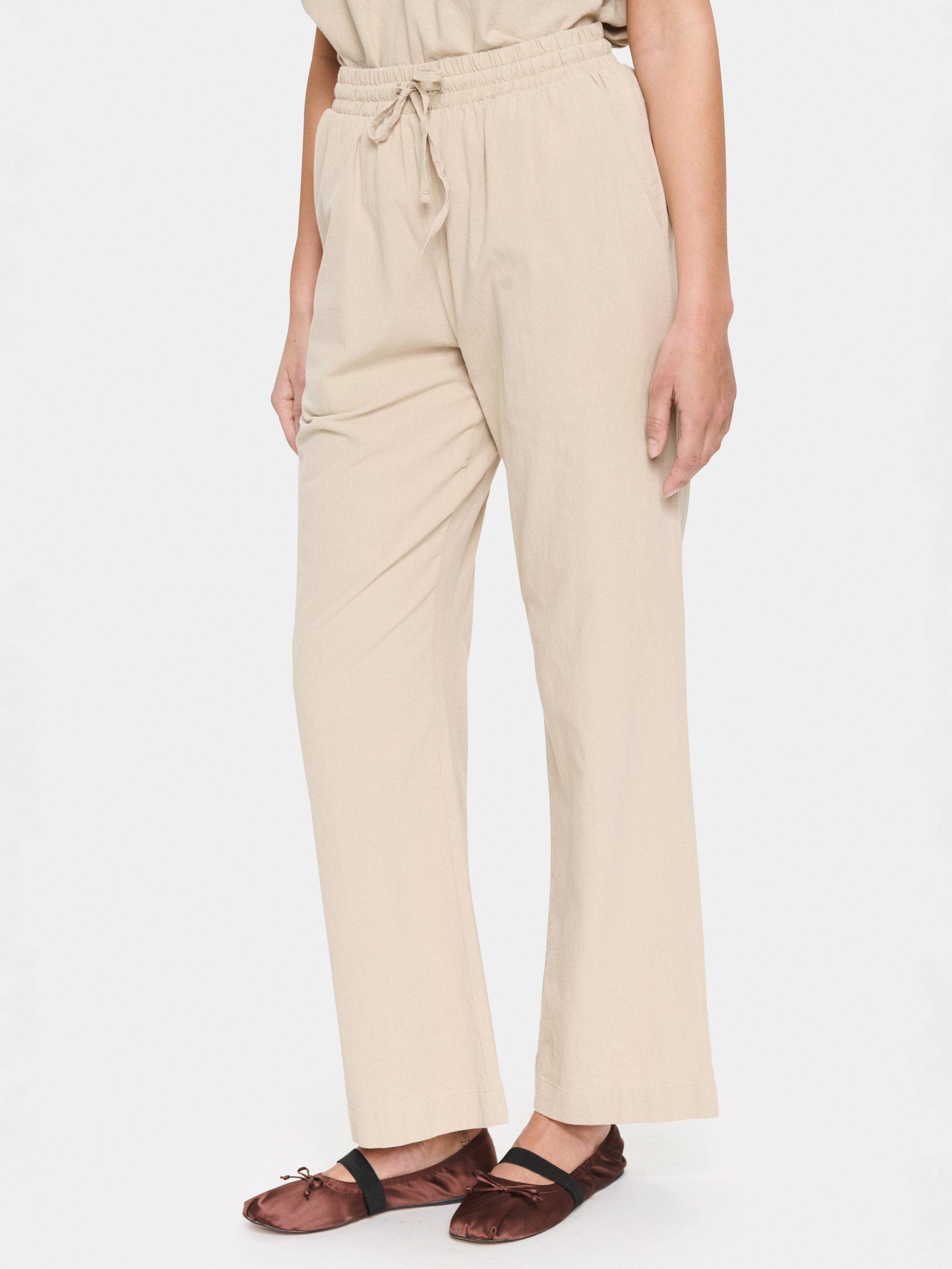 Product image 1 of 6, which shows Saint Tropez Zalinda High Waist Trousers, Plaza Taupe, XS