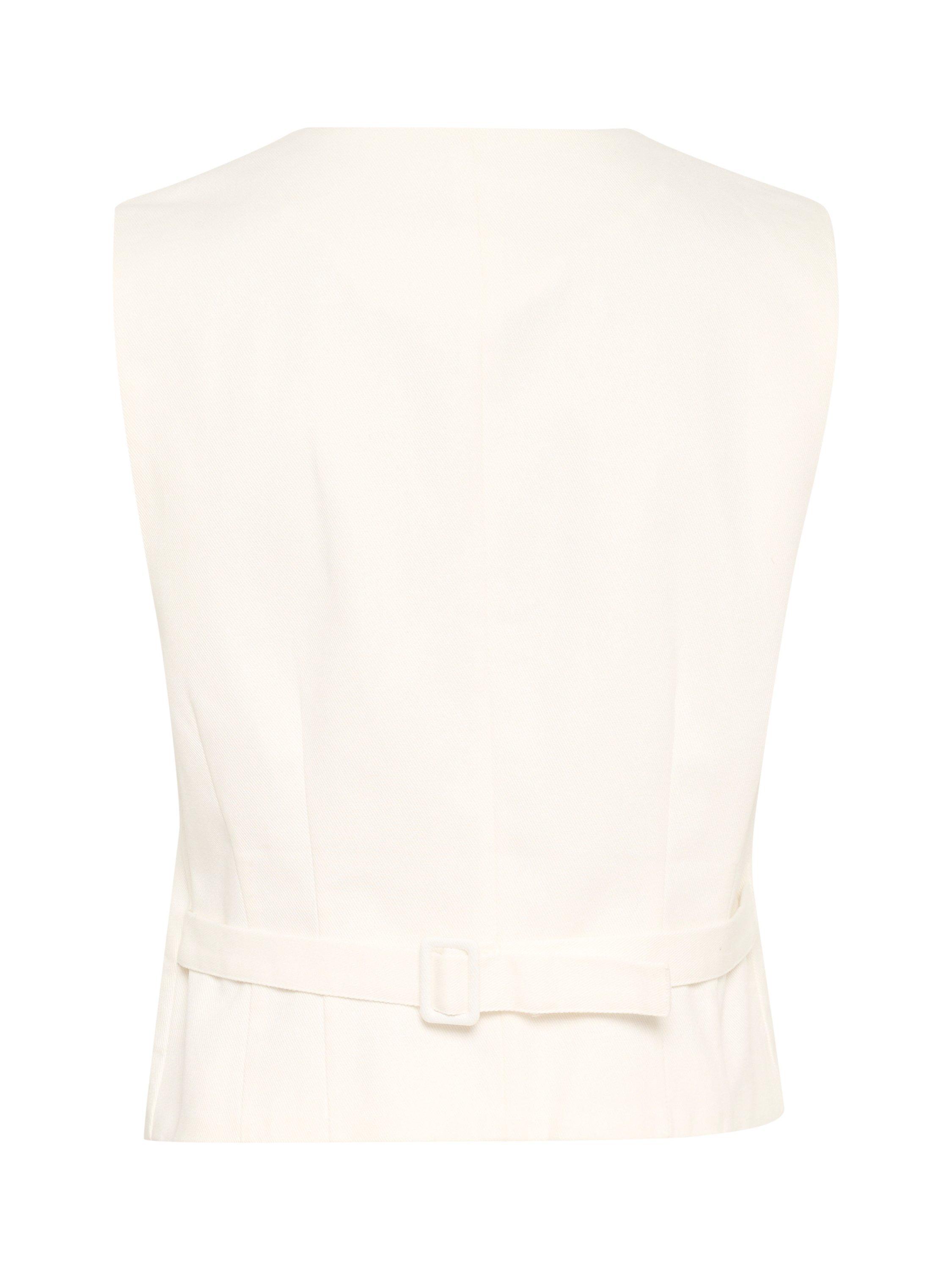 Product image 6 of 6, which shows Saint Tropez Jaclyn Buckle Detail Waistcoat, White, XS