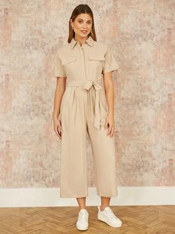 Yumi Utility Relaxed Fit Jumpsuit, Stone