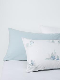 John Lewis Snowy Forest Duvet Cover Set - view 2, Light Blue