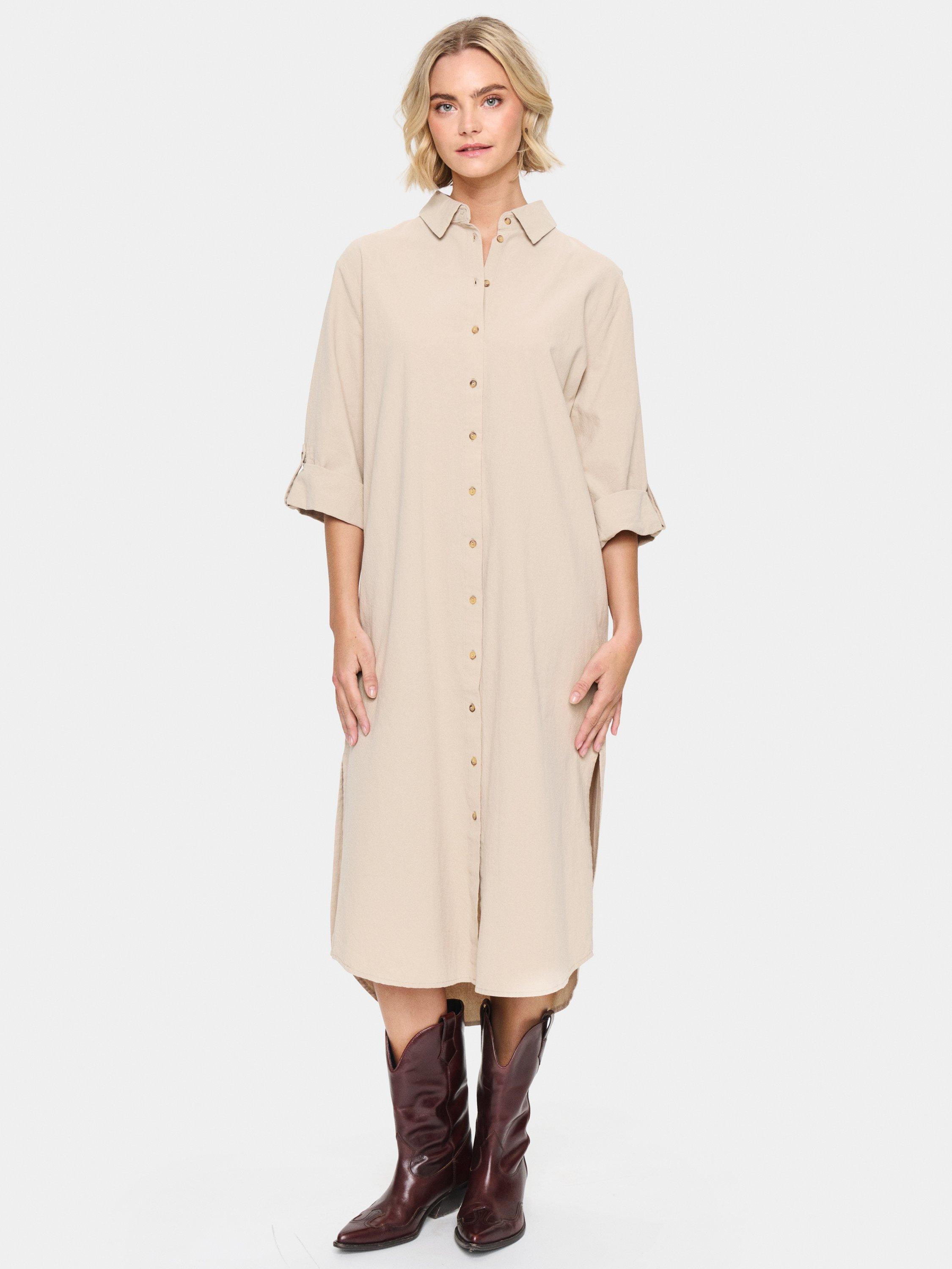 Saint Tropez Zalinda Shirt Dress, Taupe