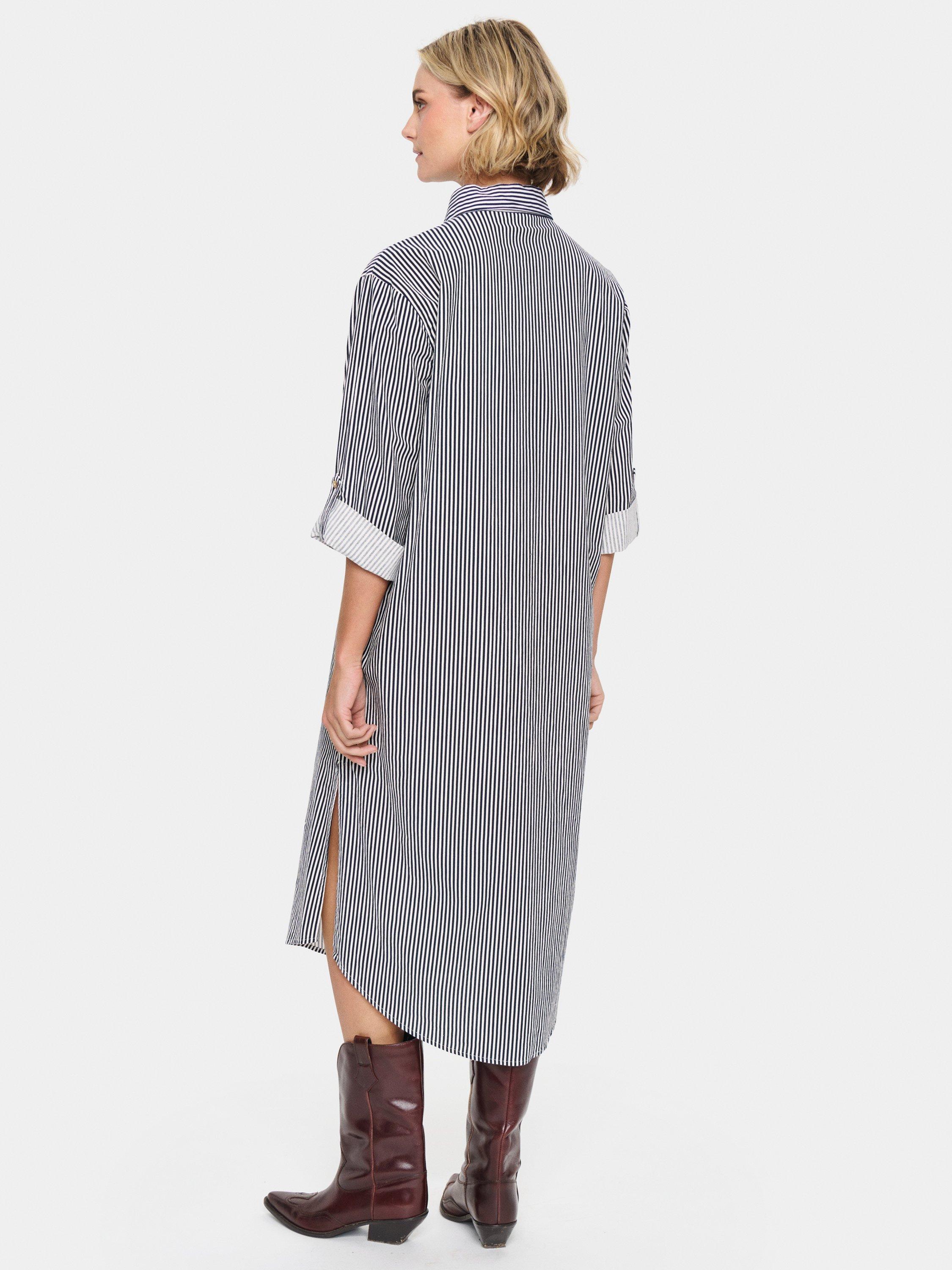 Product image 2 of 5, which shows Saint Tropez Zalinda Stripe Shirt Dress, White/Multi, S
