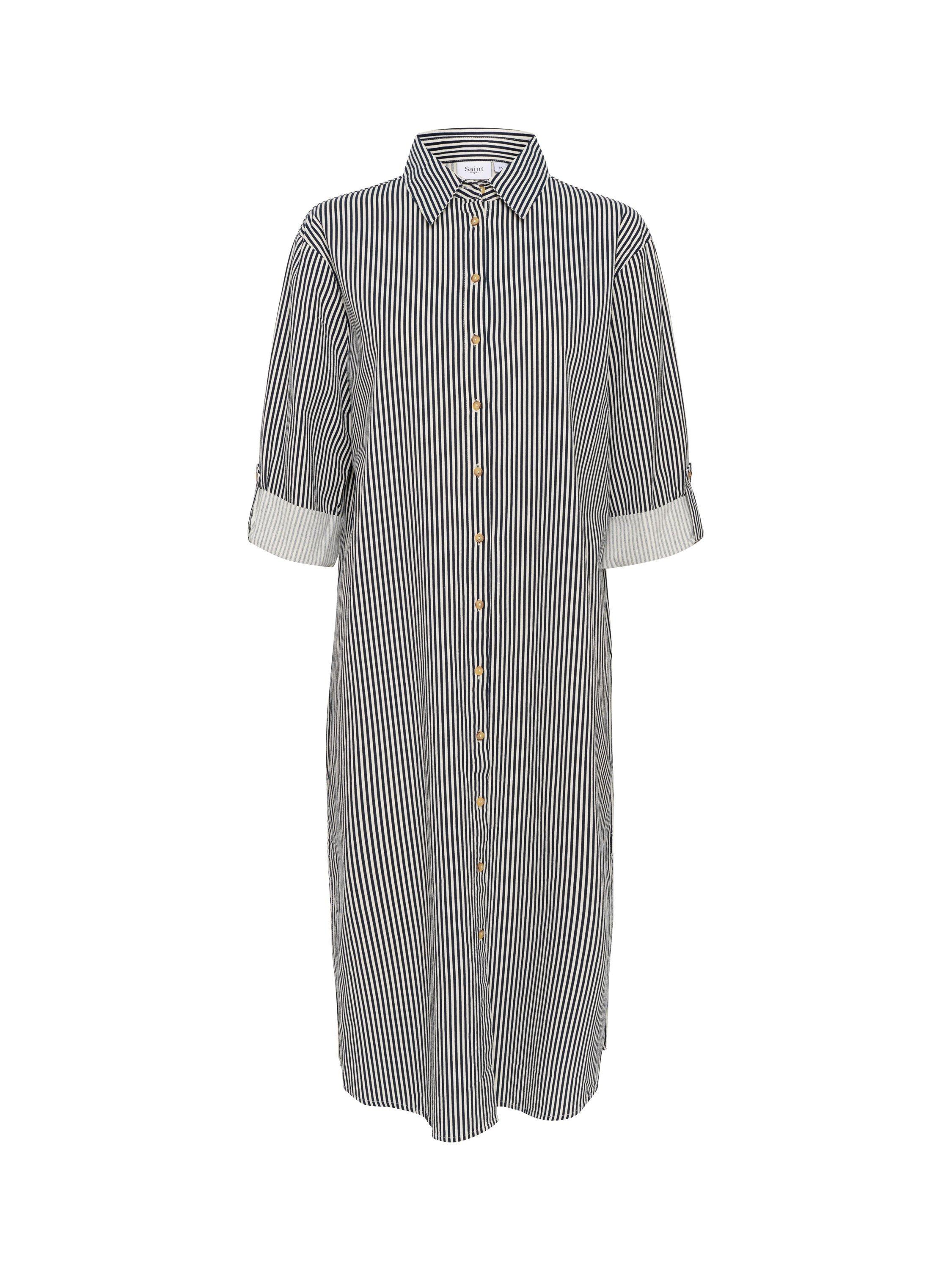 Product image 4 of 5, which shows Saint Tropez Zalinda Stripe Shirt Dress, White/Multi, S