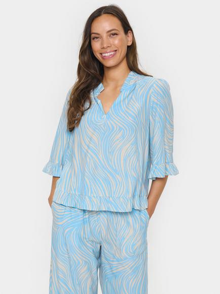 Saint Tropez Jessica Abstract Print Top, Blue/Multi, Blue/Multi