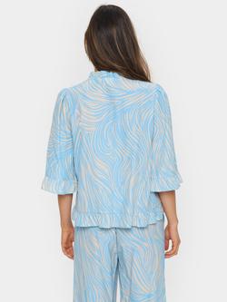 Saint Tropez Jessica Abstract Print Top, Blue/Multi - view 2, Blue/Multi