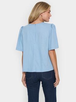 Saint Tropez Jarlien Flutter Sleeve Top, Airy Blue - view 2, Airy Blue