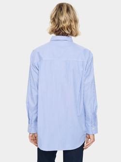 Saint Tropez Juno Stripe Rhinestone Embellished Shirt, Blue/Multi - view 2, Blue/Multi