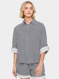 Saint Tropez Zalinda Stripe Roll Tab Shirt, White/Multi