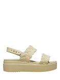 Crocs Brooklyn Woven Low Wedge Platform Sandals, Ivory
