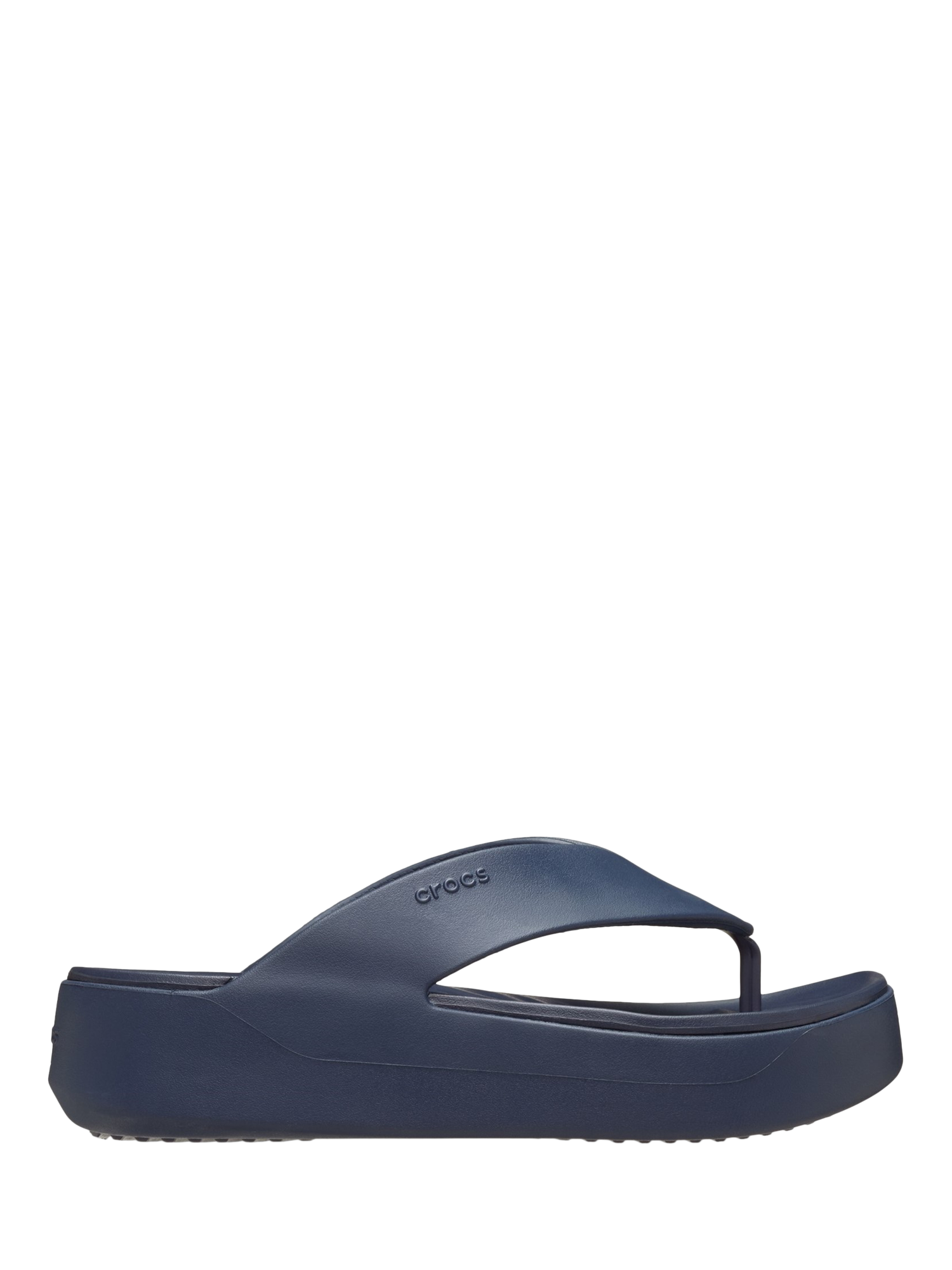 Product image 1 of 5, which shows Crocs Getaway Platform Flip Flops, Navy, 4