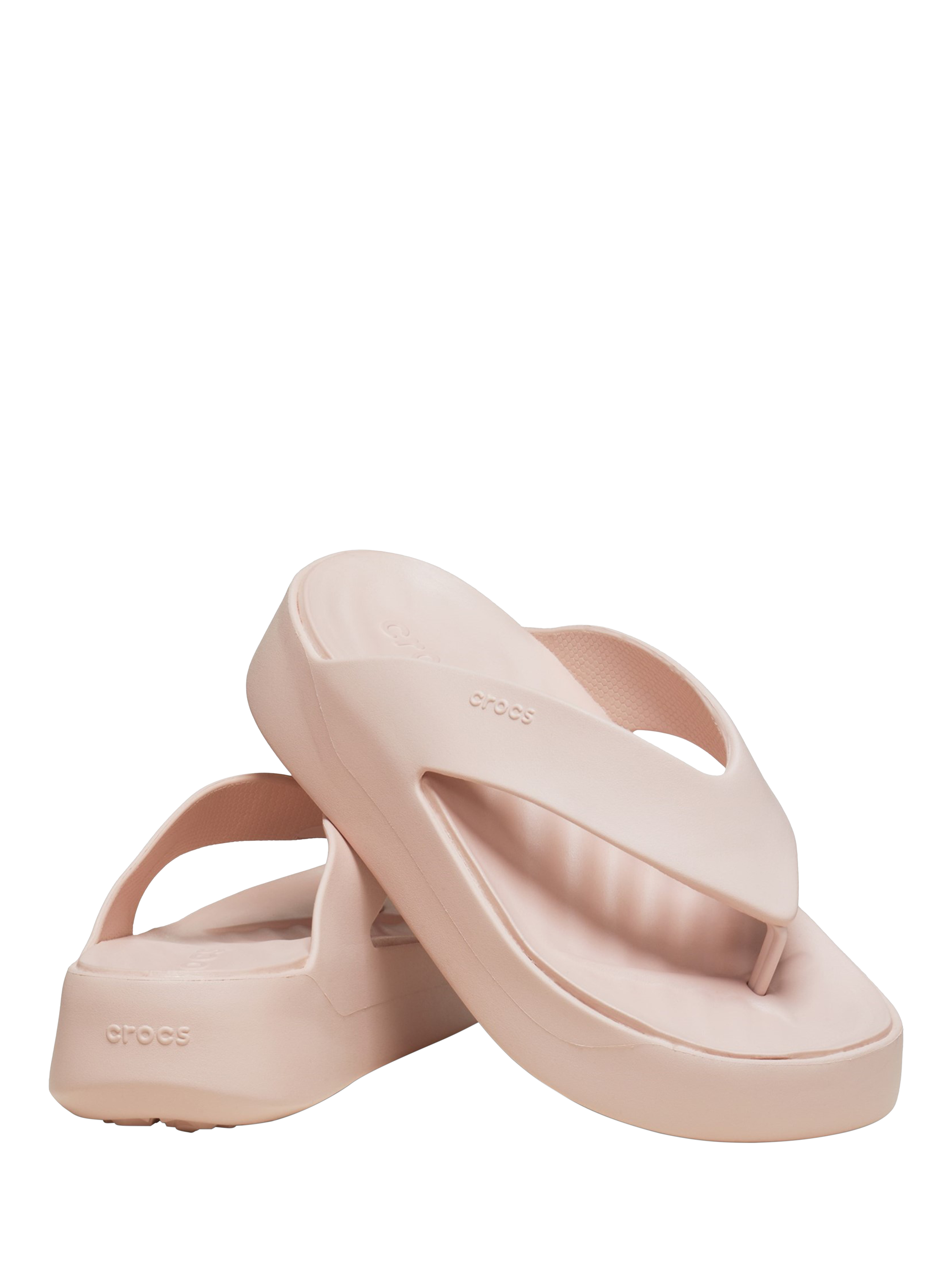 Product image 4 of 6, which shows Crocs Getaway Platform Flip-Flops, Natural, 4