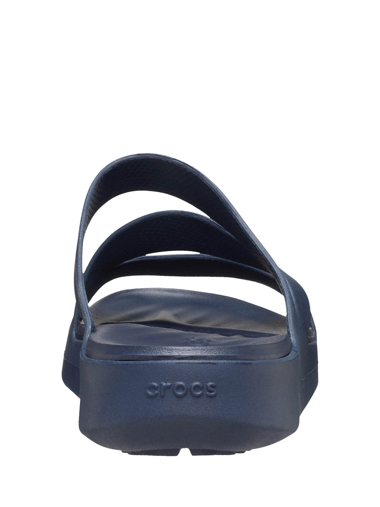 Product image 3 of 5, which shows Crocs Getaway Strappy Mules, Navy, 4