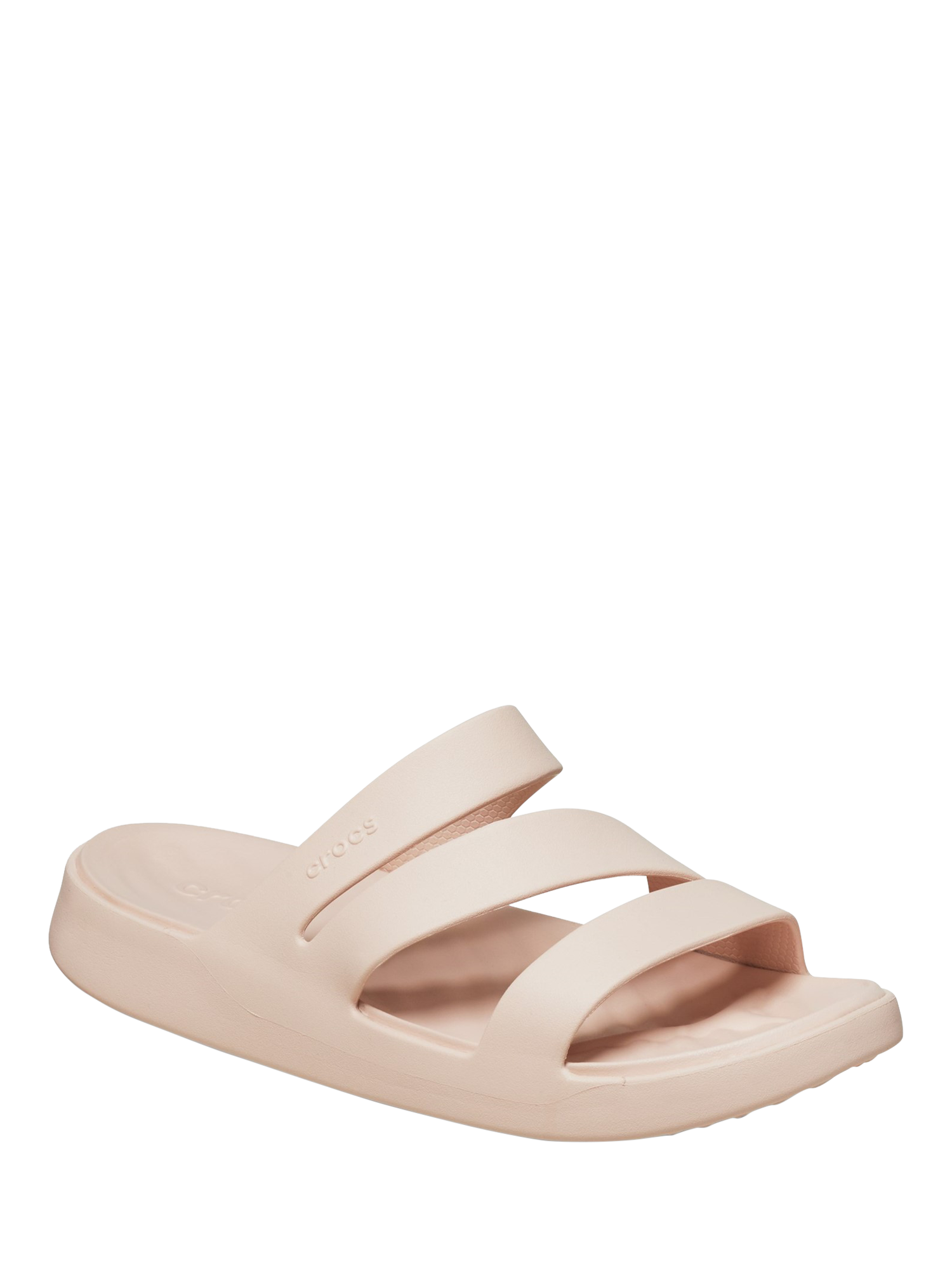 Product image 2 of 6, which shows Crocs Getaway Strappy Mules, Natural, 4