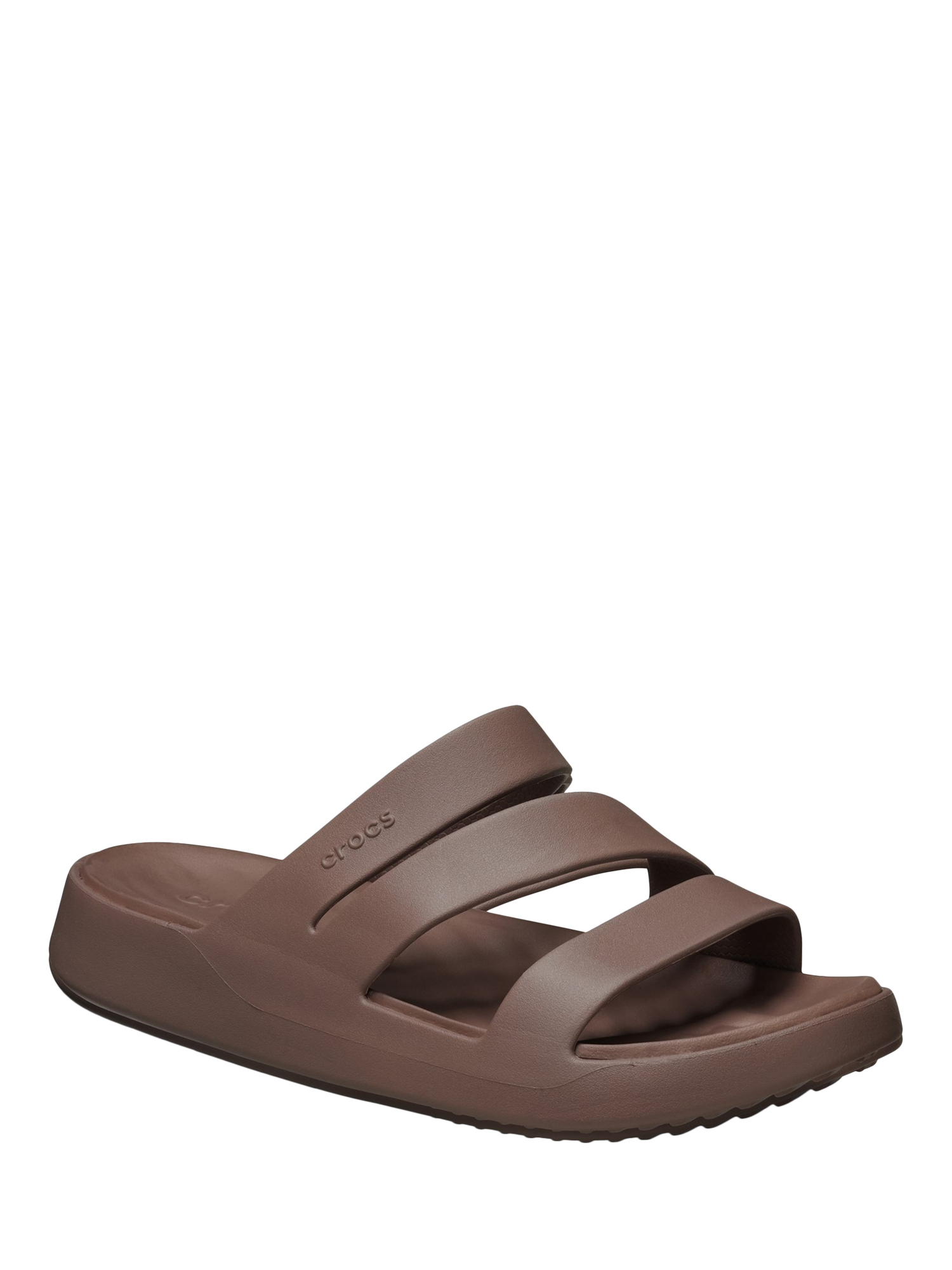 Product image 2 of 11, which shows Crocs Getaway Strappy Mules, Brown, 4
