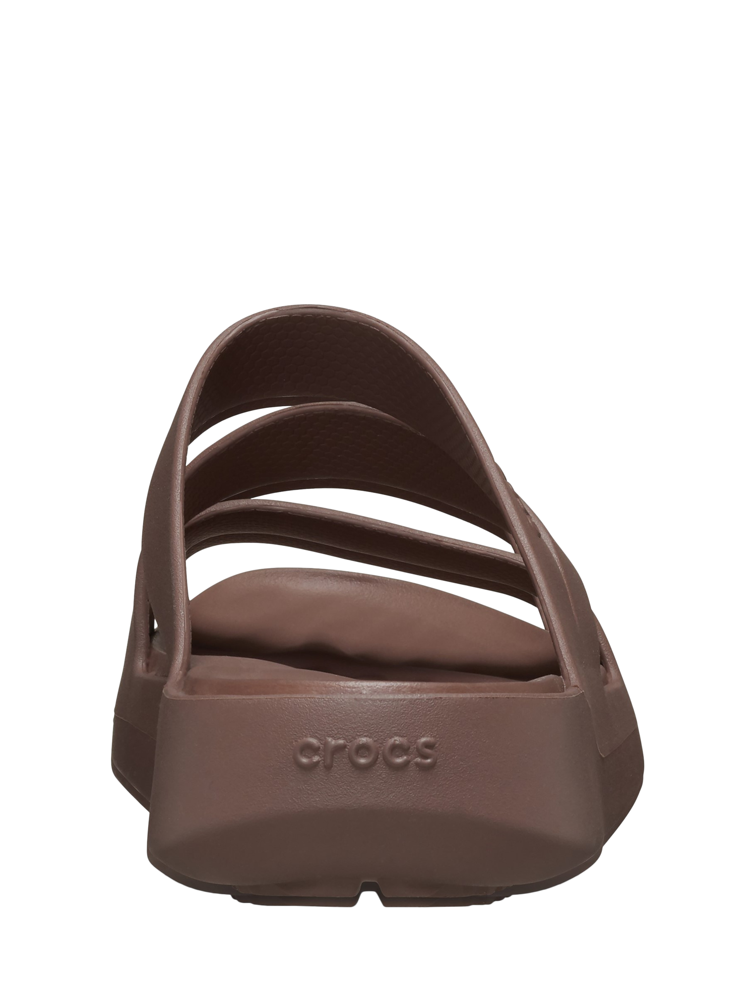 Product image 3 of 11, which shows Crocs Getaway Strappy Mules, Brown, 4