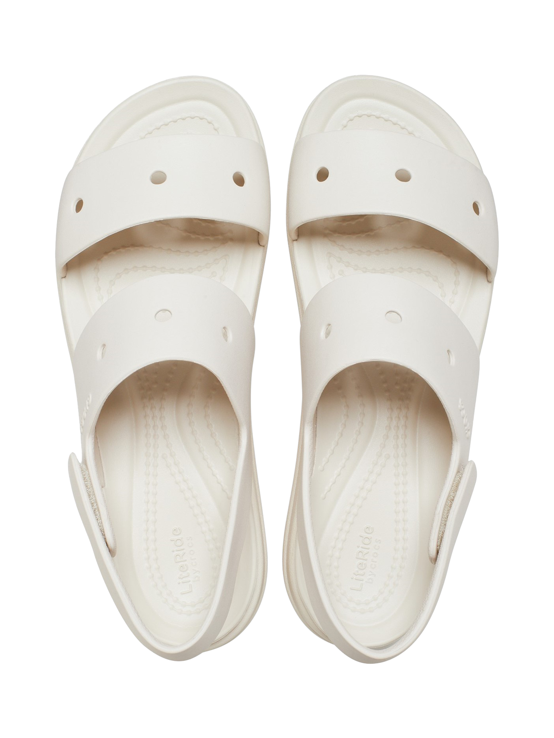 Product image 5 of 5, which shows Crocs Brooklyn 4U Strappy Sandals, Off White, 4
