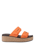 Crocs Brooklyn Buckle Low Wedge Strappy Sandals, Topaz