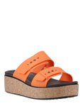 Crocs Brooklyn Buckle Low Wedge Strappy Sandals, Topaz