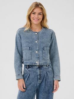 KAFFE Doriana Denim Jacket, Blue Denim, Blue Denim