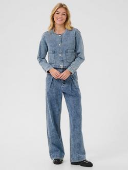 KAFFE Doriana Denim Jacket, Blue Denim - view 2, Blue Denim