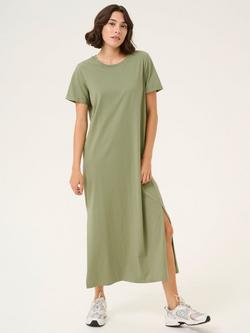 KAFFE Celina T-Shirt Midi Dress, Mid Green, Mid Green