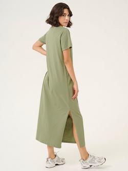 KAFFE Celina T-Shirt Midi Dress, Mid Green - view 2, Mid Green