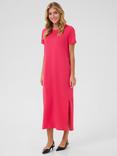 KAFFE Celina Cotton T-Shirt Midi Dress, Mid Red