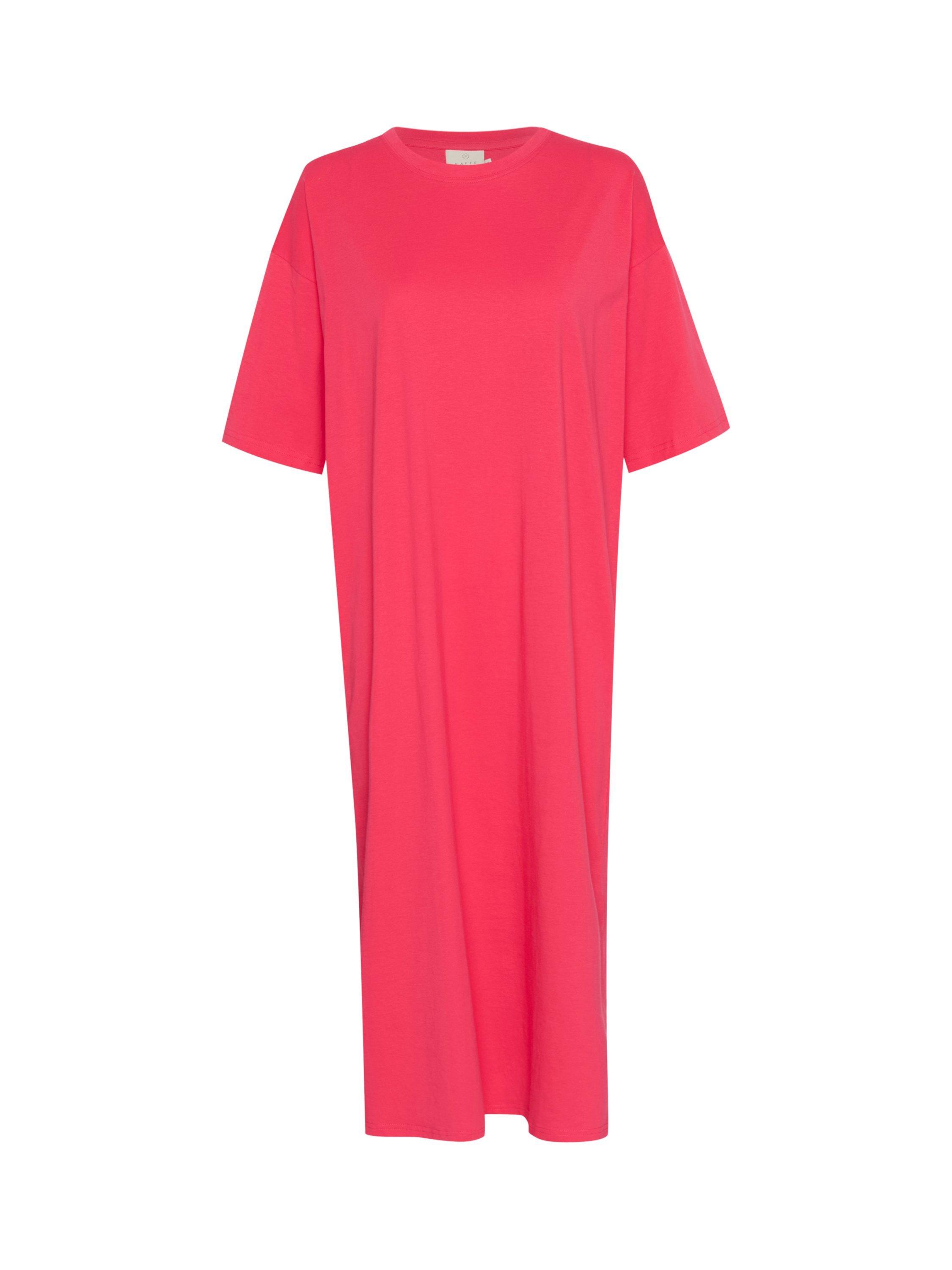 Product image 4 of 5, which shows KAFFE Edna T-Shirt Maxi Dress, Mid Red, S