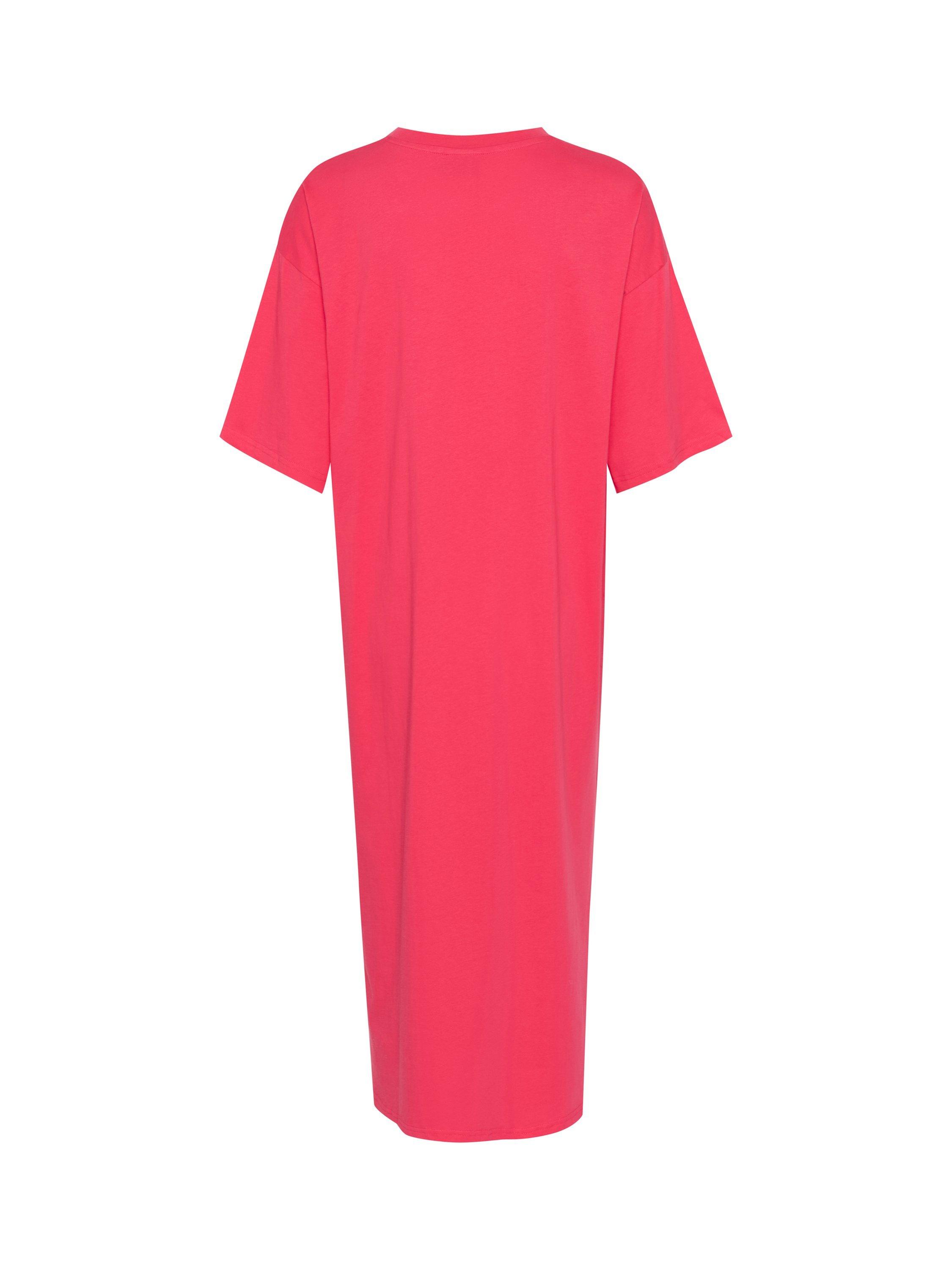 Product image 5 of 5, which shows KAFFE Edna T-Shirt Maxi Dress, Mid Red, S