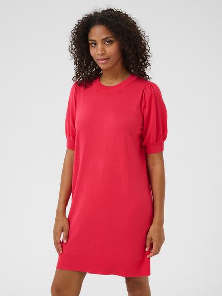 KAFFE Lizza Knitted Jumper Dress - view 2, Raspberry