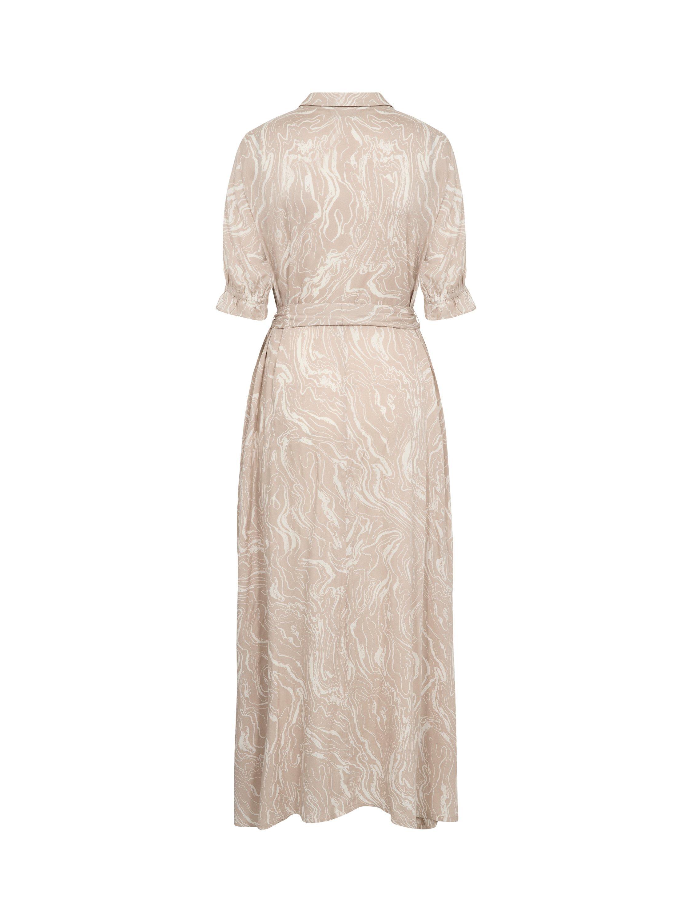 Product image 4 of 4, which shows KAFFE Mira Chalk Print Shirt Dress, Feather Grey/Chalk, 12