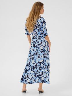 KAFFE Mira Floral Shirt Dress, Blue - view 2, Blue