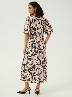 KAFFE Paco Floral A-Line Short Sleeve Midi Dress - view 2, Multi