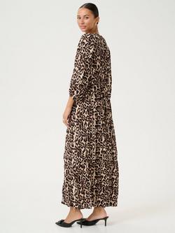 KAFFE Pedra Leopard Print Maxi Dress, Beige - view 2, Beige