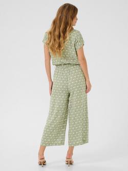 KAFFE Mira Abstract Jumpsuit, Oli Green/Chalk - view 2, Oli Green/Chalk