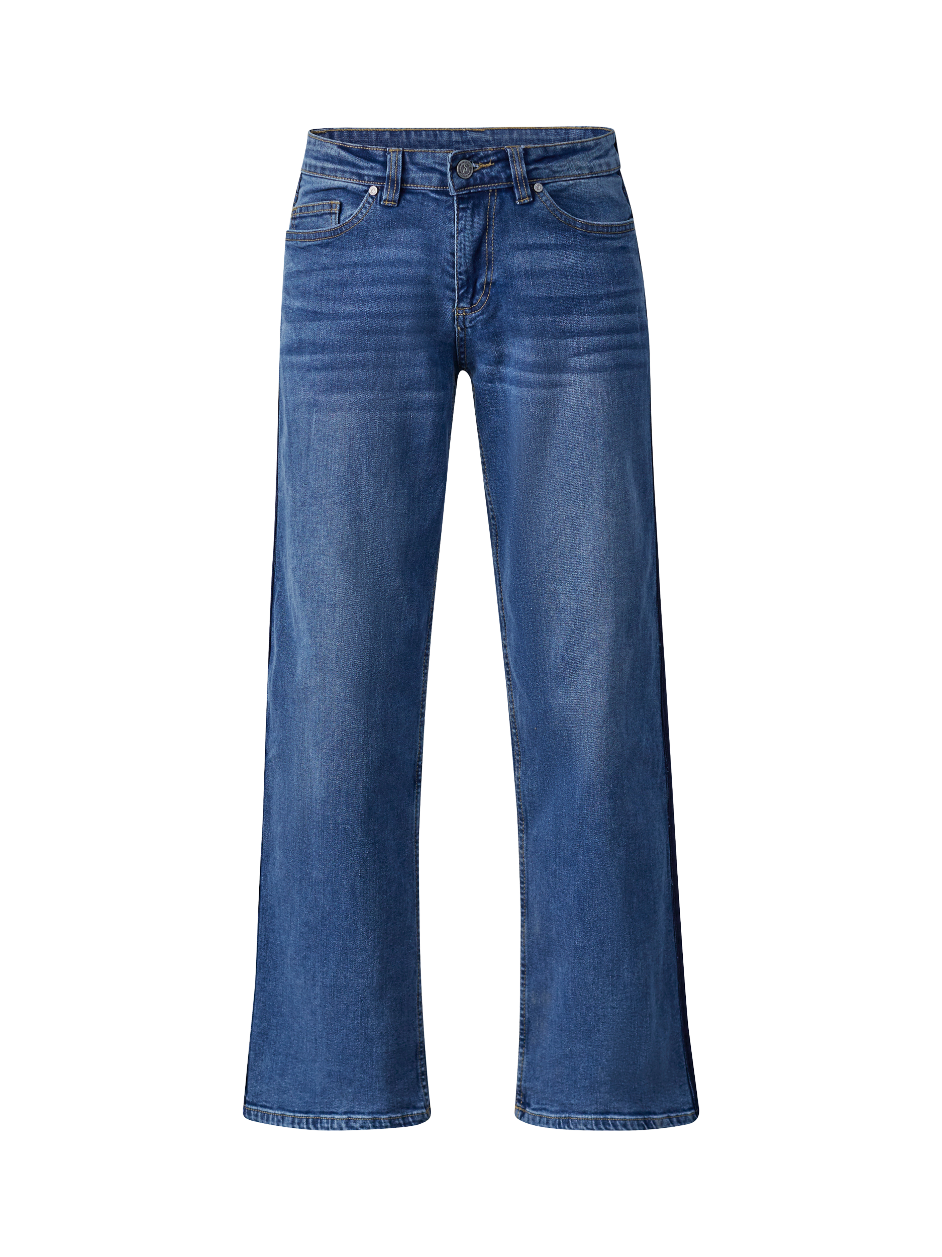 Product image 3 of 4, which shows Sisters Point Onea Straight Loose Fit Jeans, Mid Blue, S