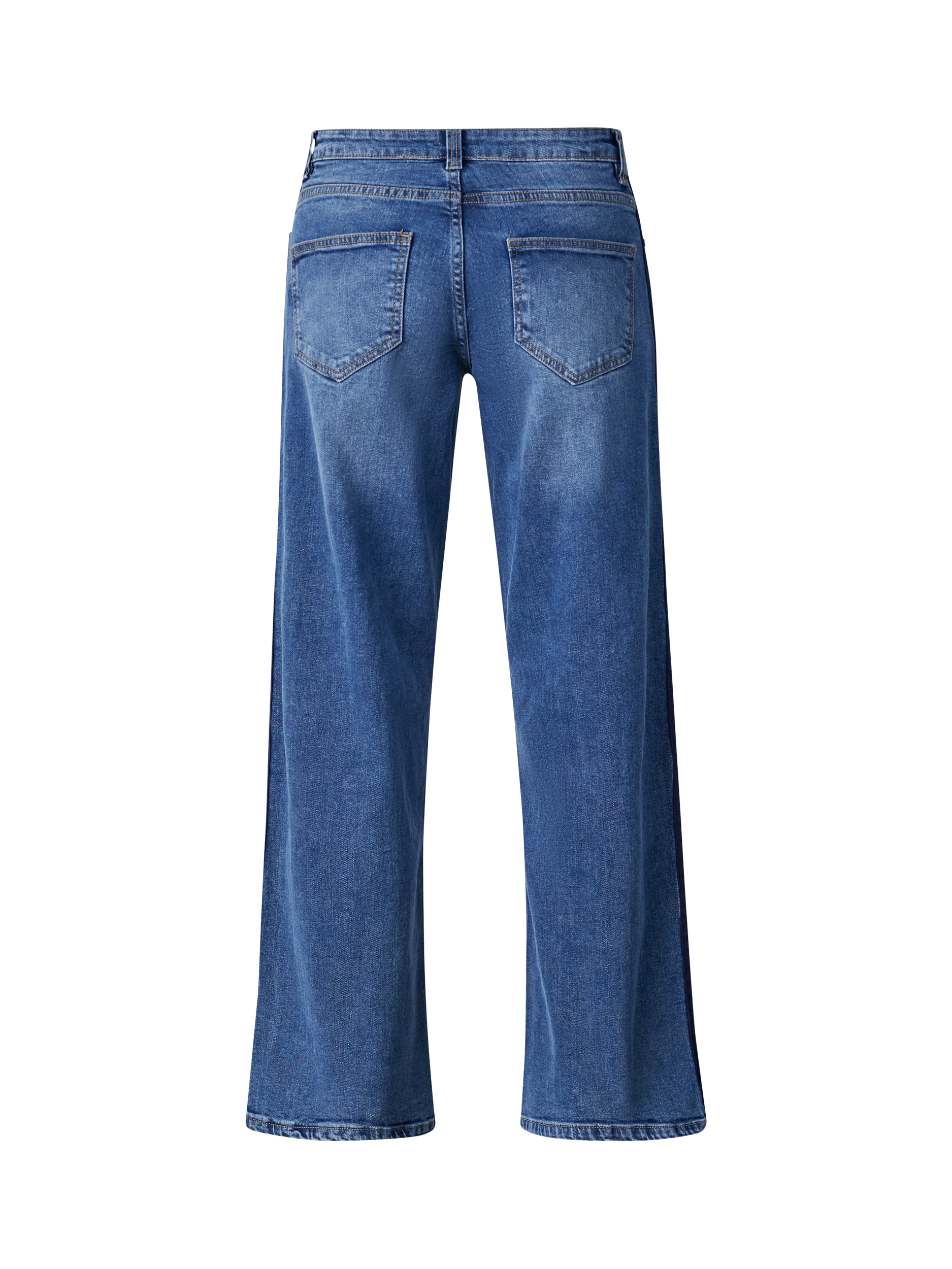 Product image 4 of 4, which shows Sisters Point Onea Straight Loose Fit Jeans, Mid Blue, S