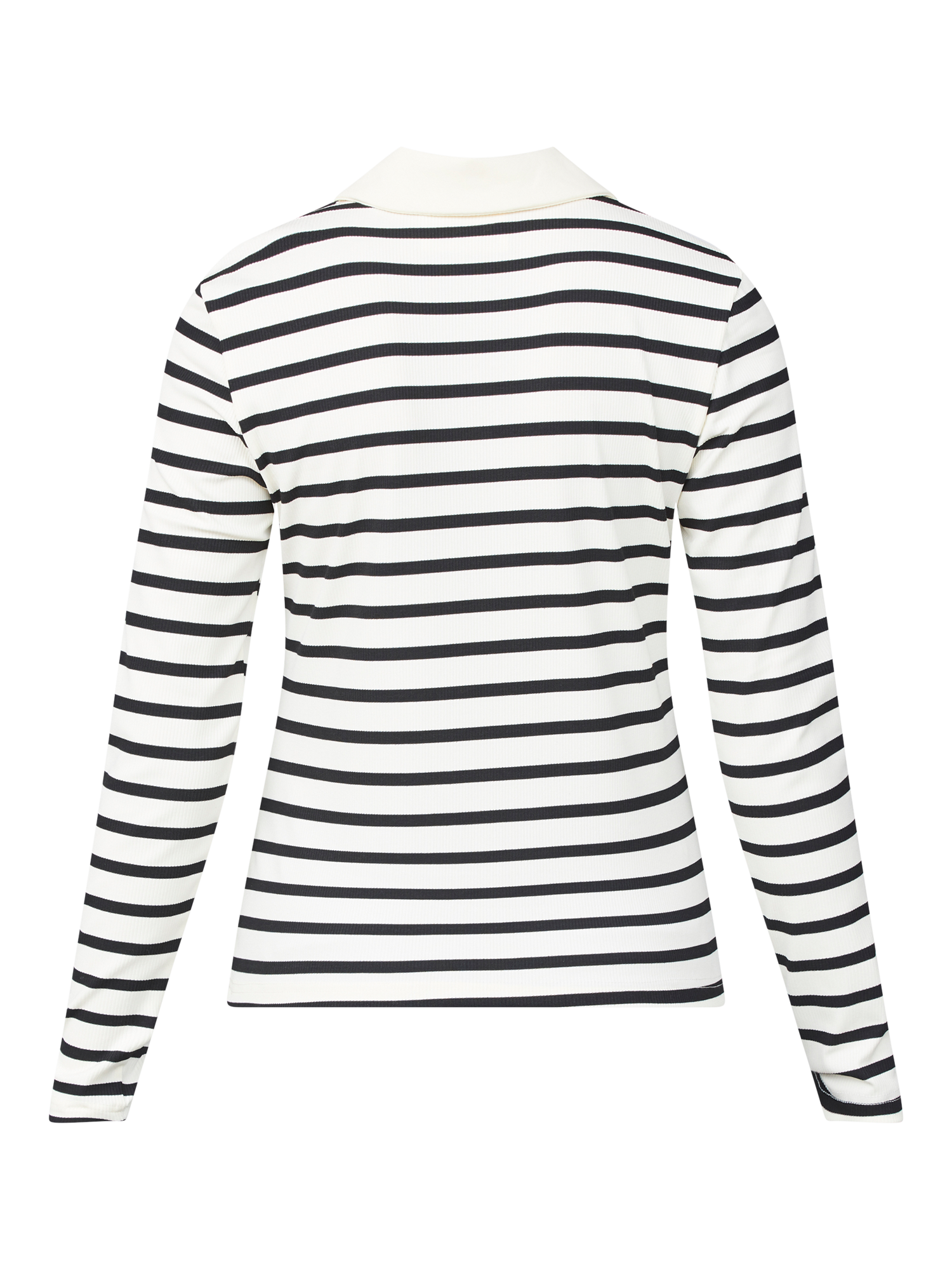 Product image 4 of 4, which shows Sisters Point Vepi Stripe Polo Shirt, Cream/Black, XL