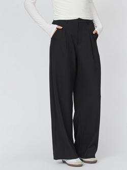 Sisters Point Great Tailored Wide Leg Trousers, Black, Black