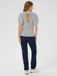 KAFFE Emilie Puff Short Sleeve Jumper, Mid Grey