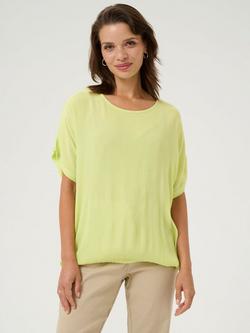 KAFFE Amber Short Sleeve Blouse, Lettuce Green
