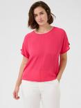 KAFFE Amber Short Sleeve Blouse, Raspberry