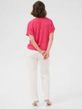KAFFE Amber Short Sleeve Blouse, Raspberry