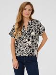 KAFFE Ano Floral Short Sleeve Blouse