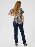 KAFFE Ano Floral Short Sleeve Blouse
