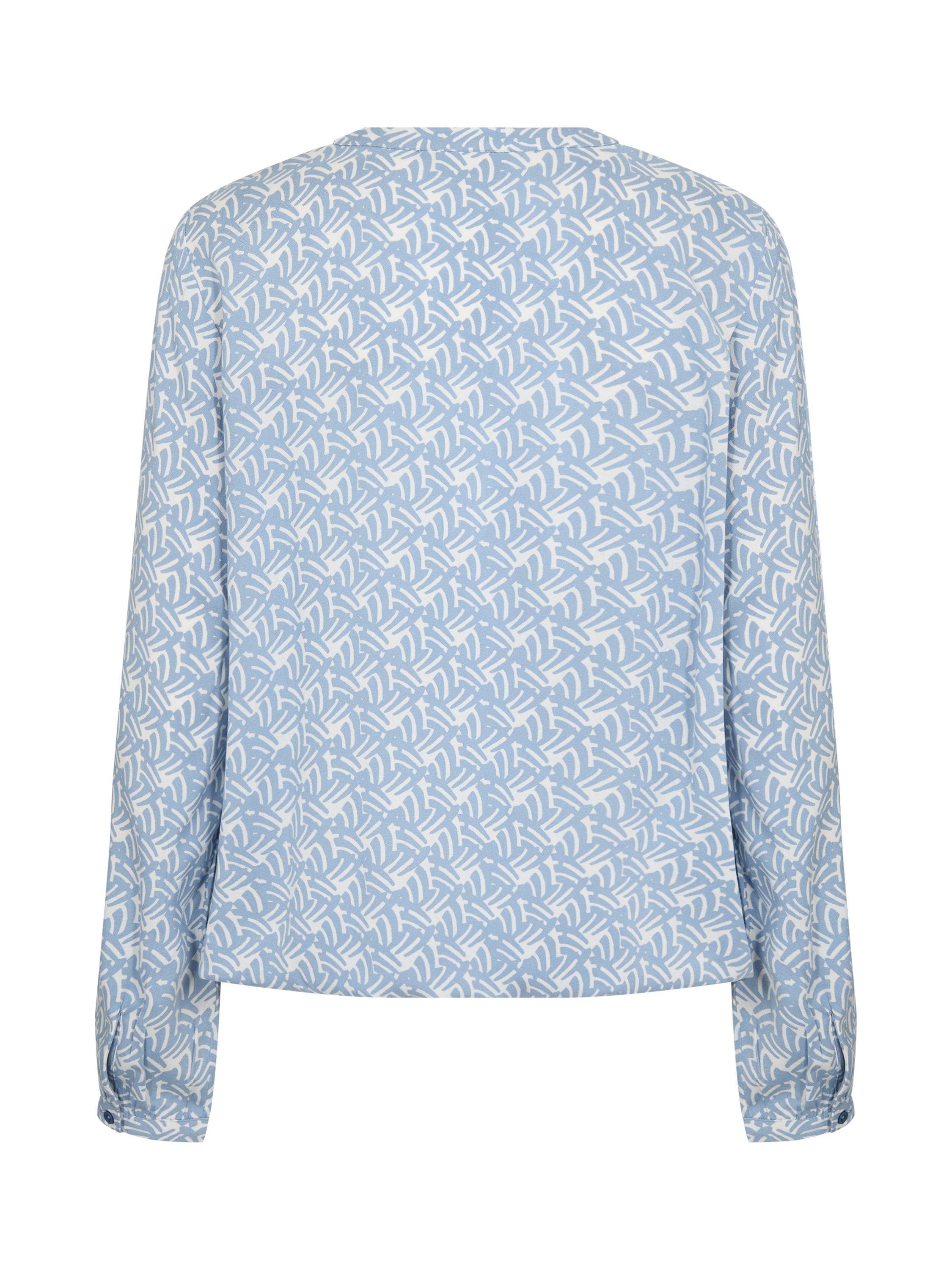 Product image 6 of 6, which shows KAFFE Ditte Moonstruck Print V-Neck Blouse, Mid Blue, 8