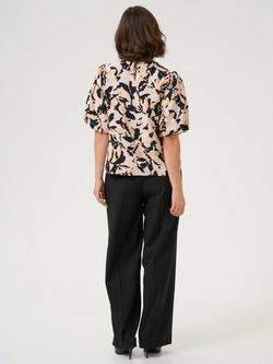 KAFFE Paco Floral Short Sleeve Blouse - view 2, Multi