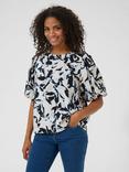 KAFFE Paco Floral Short Sleeve Blouse